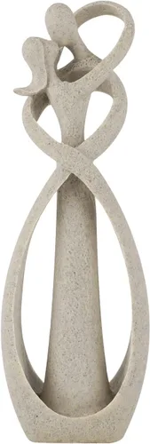 Vista 12 de Trycooling Estatua de los amantes de los besos, escultura abstracta, estatuas de resina para decoración del hogar, oficina, estante de escritorio