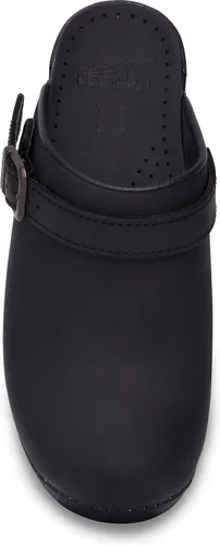 Vista 2 de Dansko Zuecos Ingrid con espalda abierta para mujer, marrón (Antique Brown Oiled), 36 M EU