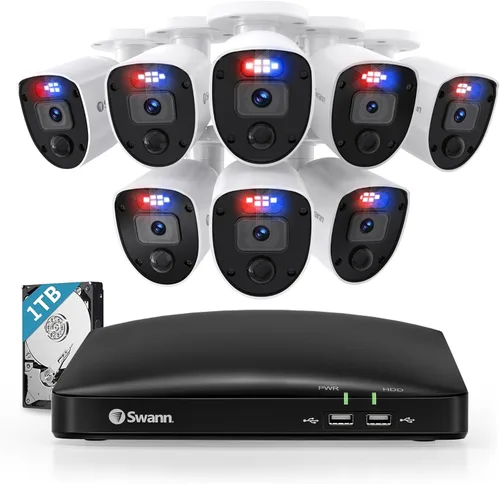 Vista 8 de Swann Cámara Bullet 1080p (complemento) - Cámara de seguridad con cable de alta resolución con visión nocturna y tecnología de sensor