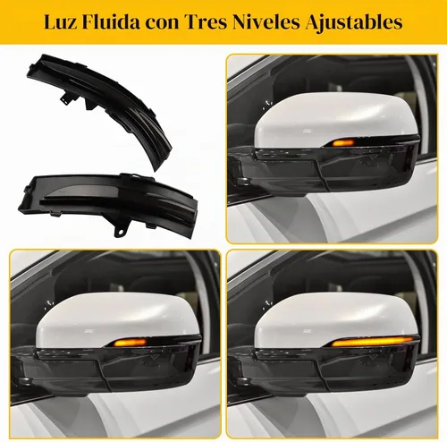 Vista 7 de [2 piezas] Luces de señal de giro secuenciales de espejo lateral para Ford Edge 2015 2016 2017 2018 lente ahumada ensamblada FT4B13B382AA
