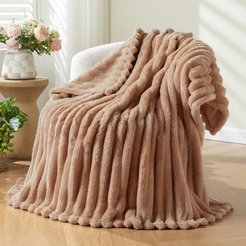 Vista 36 de NEWCOSPLAY Manta de Tiro Súper Suave Aqua Franela Sedosa Premium Forro Polar Jacquard Acanalado 3D Ligero Manta de Cama Uso en Todas las Estaciones