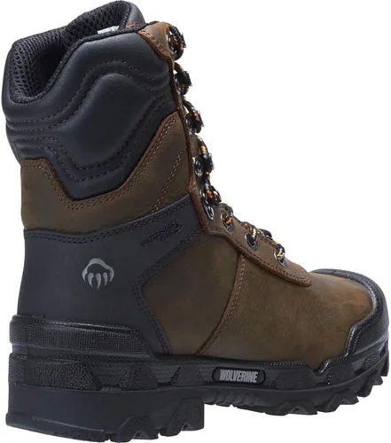 Vista 9 de Wolverine Warrior, hombre, marrón, punta comp, EH, Mt, WP, bota de 8 pulgadas, Marrón