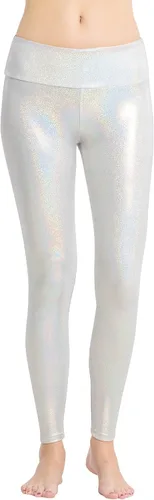 Vista 2 de Houmous Leggings brillantes para mujer con lentejuelas únicas de longitud completa