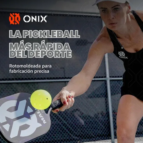Vista 4 de Onix Pelotas de pickleball para exteriores - Pure 2 y Dura 40 Dura 40 - Paquete de 4 - Verde neón