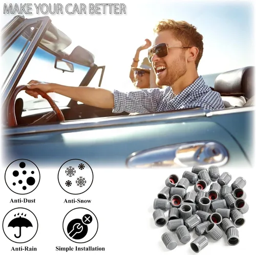 Vista 18 de 10 piezas de tapas de válvula de neumático TPMS con vástago largo, tapas de válvula de rueda de plástico negro para TPMS TR20008, tapas de vástago