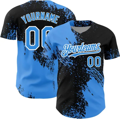 Vista 25 de Camiseta de béisbol personalizada con patrón de cepillo de béisbol, camisas de béisbol personalizadas, uniforme deportivo, número de nombre cosido