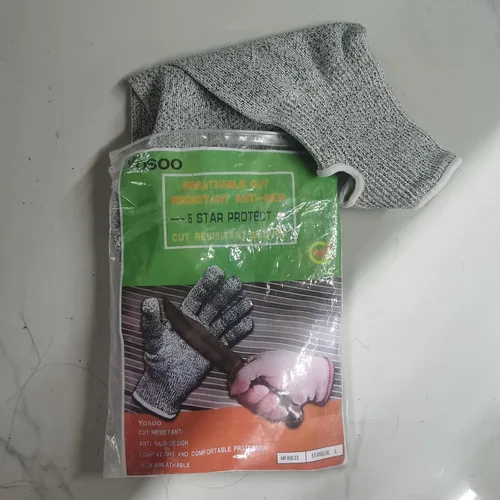 Vista 3 de Yosoo Mangas resistentes a cortes, protección de nivel 5, mangas protectoras de brazo resistentes a cortes con orificio para el pulgar, 1 par, 18