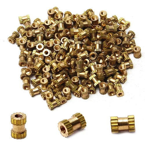 Vista 71 de Tuercas moleteadas de rosca hembra M2x3mm OD Tuercas de inserción roscadas de latón Tuercas de incrustación hidráulicas soldadas juntas Kit surtido