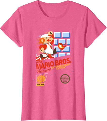 Vista 14 de Super Mario Dashin - Camiseta gráfica de acción, ajuste clásico, cuello redondo, color negro