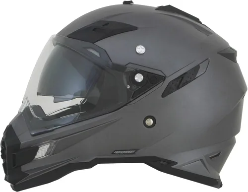 Vista 4 de GMAX FX-41DS - Casco de motocicleta unisex para adultos, estilo de máscara completa, M, Gris escarcha