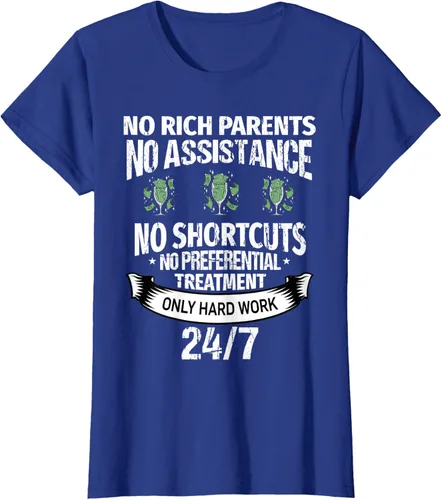 Vista 12 de Camiseta No Rich Parents Just Only Hard Work, Negro -, Pequeña