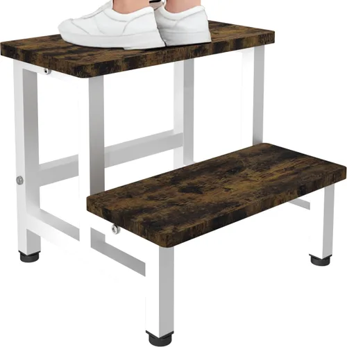 Vista 10 de Taburete de Paso de Madera para Niños Pequeños, Niños y Adultos, Taburetes de Paso Resistentes con Capacidad de Carga de 300 Libras, Taburete