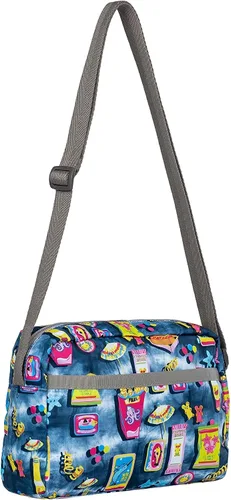 Vista 2 de LeSportsac Beach Snacks Daniella - Bolso cruzado estilo 2434color F949, gráficos vibrantes de estilo pop art playy perros calientes, papas fritas