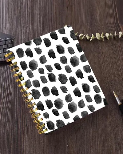 Vista 5 de Cuaderno de espiral iampanda, encuadernación fuerte de doble alambre con papel premium para mujeres y niñas, lindo cuaderno/diario de 60 hojas A5