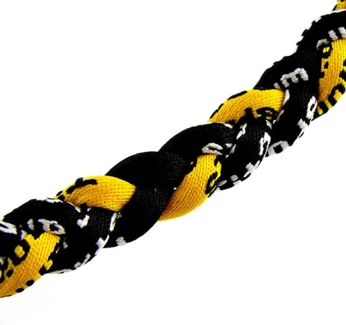 Vista 16 de MapofBeauty Dos colores moda tres trenzado cuerda Tornado collar