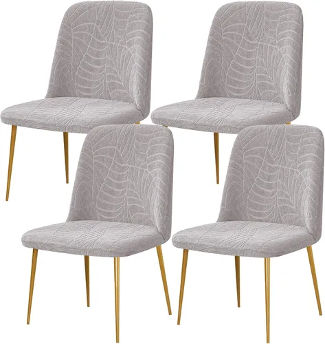 Vista 28 de Gollense Fundas de silla con respaldo curvado para comedor, fundas modernas de mediados de siglo, protector de asiento de silla semicírculo