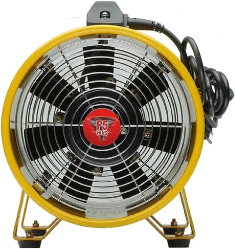 Vista 3 de F5 Ventilador axial de ventilador de ventilación de escape portátil industrial (8")