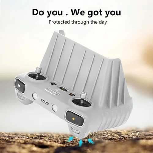 Vista 2 de Mini 3 Pro Accesorios parasol para DJI Mini 3 Pro mando a distancia, funda protectora de silicona, accesorios de sombrilla remota