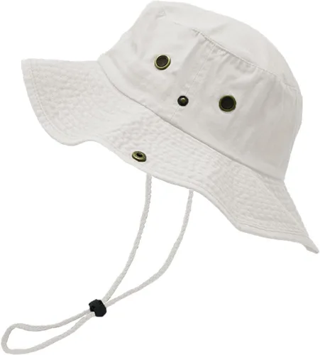 Vista 21 de Glory Max Sombrero de pescador de algodón lavado con correa de barbilla gorra de pesca Sun Safari Boonie Oliva