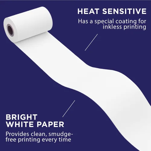 Vista 6 de PaperPlanet Papel térmico para recibos para Clover Flex Compatible con modelos Clover POS C400 C401 C403 C405 C406 10 rollos