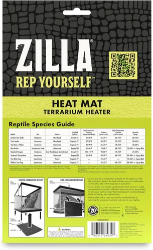 Vista 10 de Zilla Alfombrillas térmicas de terrario negras pequeñas, 10-20 galones, 8 vatios Terrarium Heater for Reptiles, Snakes