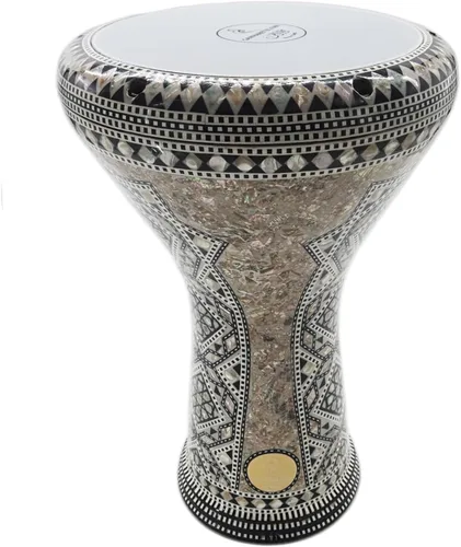 Vista 23 de ¡Nuevo! Gawharet El Fan Clásico 17" Darbuka de Madre de Perla Percusión de Tambor (Rey Árabe)