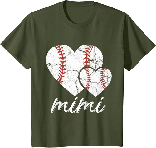 Vista 15 de Camiseta de béisbol Mimi para el Día de la Madre, Negro, S