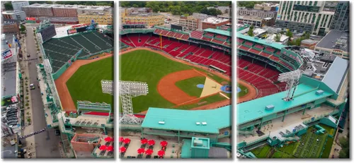 Vista 35 de TUMOVO American Major Baseball - Lienzo decorativo para pared, diseño de estadio de los Bravos, 3 piezas, arte de pared de Filadelfia, cuadros