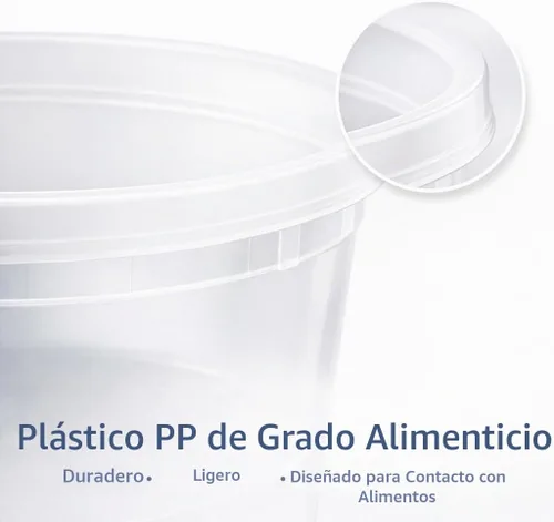 Vista 4 de 16 onzas [paquete de 12] recipientes de plástico sin BPA para almacenar