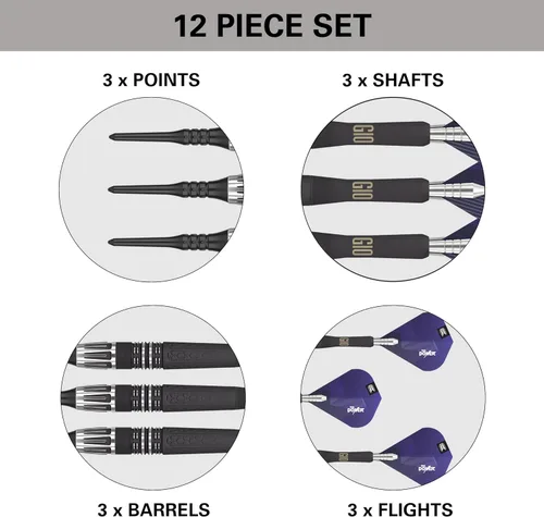 Vista 5 de Target Juego de dardos Phil Taylor Power 9-Five Gen 10 18G 95% tungsteno punta suave