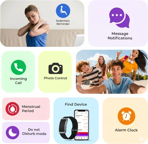 Vista 7 de Pulsera inteligente para hombres y mujeres, monitor de frecuencia cardíaca y sueño 24/7, contador de pasos, 120 modos deportivos, impermeable