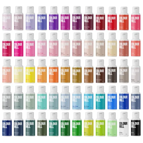 Vista 60 de Colour Mill Colorante para alimentos a base de aceite, 20 mililitros. Cada uno de 6 colores: Baby Blue, Navy, Royal, Sky Blue, Teal y Tiffany