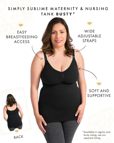 Vista 2 de Kindred Bravely Simply Sublime - Camiseta sin mangas de maternidad y lactancia con brasier integrado