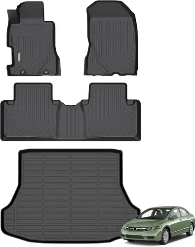 Vista 250 de Tapetes de piso para todo clima y forro de carga con respaldo para Chevrolet Suburban de 7 asientos 2021-2025 / GMC Yukon XL de 7 asientos