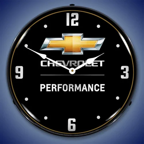 Vista 2 de Chevrolet Performance Reloj de pared LED, Retro/Vintage, iluminado, 14 pulgadas