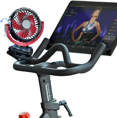 Vista 9 de Ventilador con clip de batería para visera de automóvil Asiento Rojo