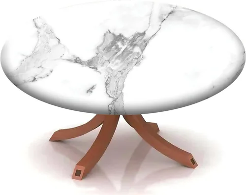 Vista 25 de Mantel redondo ajustable con patrón de mármol, borde elástico, adecuado para catering y cocina, se puede limpiar para mesas redondas de comedor