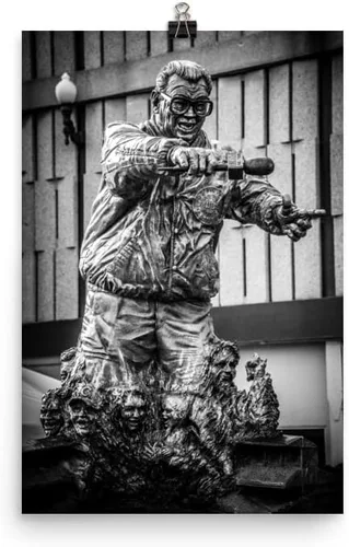 Vista 6 de 8x12 Inch Canvas Print: Harry Caray Picture, Chicago Wrigley Field Wall Art, Black and White Artwork, Sports Home Decor Photo Print, Baseball