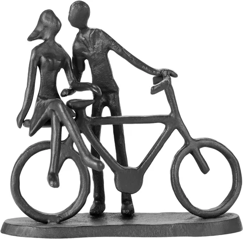 Vista 8 de Escultura de hierro hecha a mano, adorno de metal, figura de pareja, arte romántico, estatua de hierro, detalles modernos abstractos, figuritas