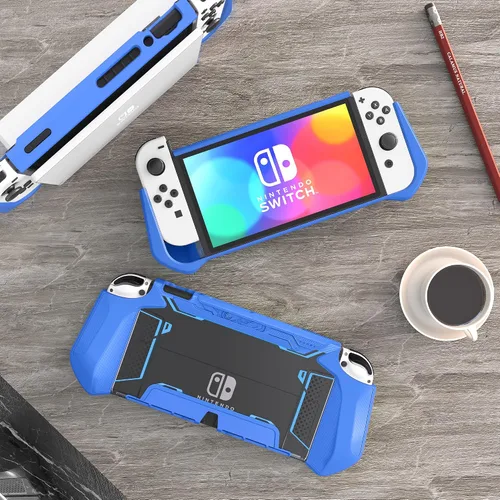 Vista 7 de Mumba Funda acoplable para Nintendo Switch OLED 2021, serie Blade TPU Grip Funda protectora Accesorios compatibles con Nintendo Switch OLED de 7