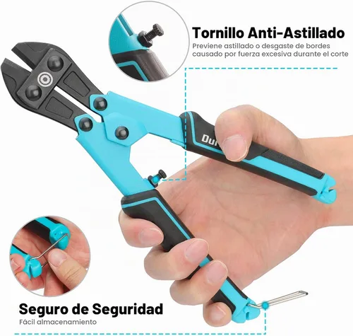 Vista 3 de DURATECH Mini cortador de pernos de 8 pulgadas con mango ergonómico