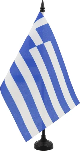 Vista 24 de AZ FLAG Aland Table Flag 4x6 in 100D Polyester Plastic Base Indoor use Finnish 15x10 cm desk flag stitched finish with reinforced edges with
