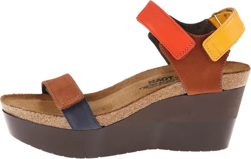 Vista 8 de Naot Sandalia Miracle Wedge para mujer Gris Lagarto Multi piel