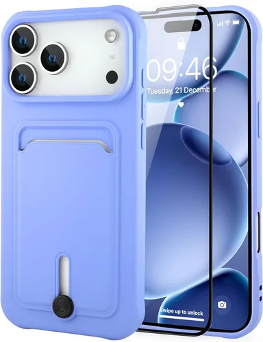 Vista 27 de MZELQ Cartera de TPU Compatible con Funda iPhone 12, Portarjetas Protección de Cámara Cubierta + Protector de Pantalla, Ranura Empujable para Niñas
