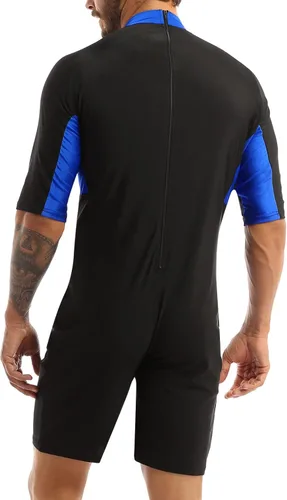 Vista 4 de Traje de baño deportivo de una pieza de manga corta para hombre
