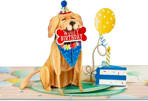 Vista 8 de POPWOW Tarjeta desplegable de cumpleaños, auto azul, escarabajo, Volkswagen, regalos, globos, tarjeta de felicitación 3D, regalo ideal para hijo