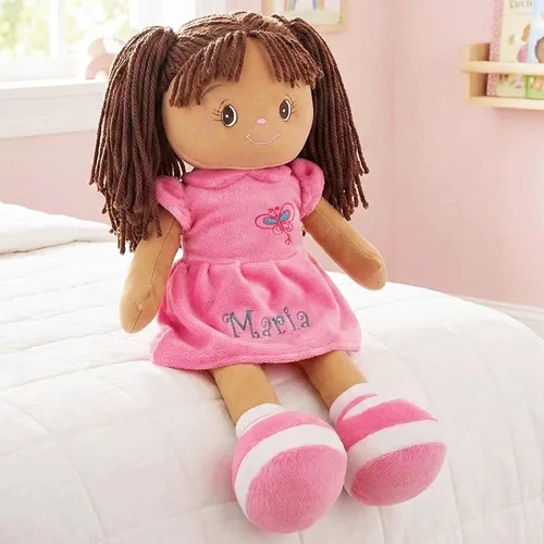 Vista 11 de DIBSIES - Muñeca abrazable con mariposa personalizada - 15 pulgadas (cabello negro)