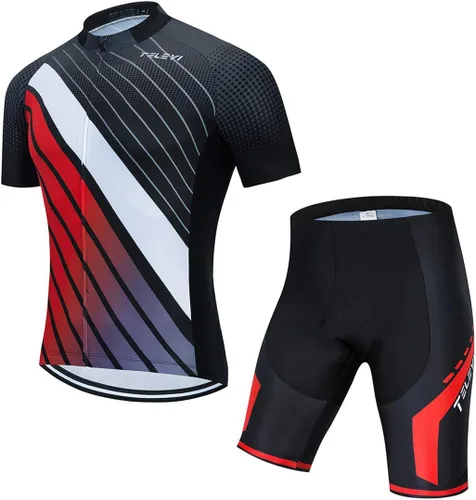 Vista 25 de Ciclismo Jerseys Sets Manga Corta Bicicleta Ropa Trajes Bicicletas Top Hombres MTB Jersey Transpirable Verano Verde Negro 1