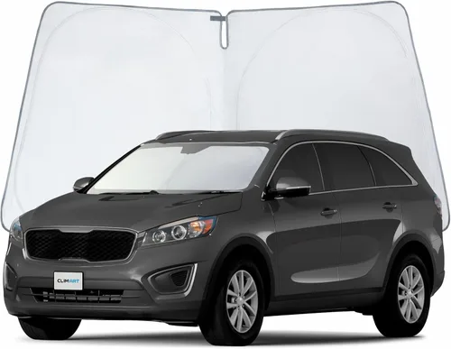 Vista 47 de Clim Art - Parasol para parabrisas de Nissan Pathfinder 2022-2024, plegable, personalizado, protector solar para vehículo, cubierta para parabrisas