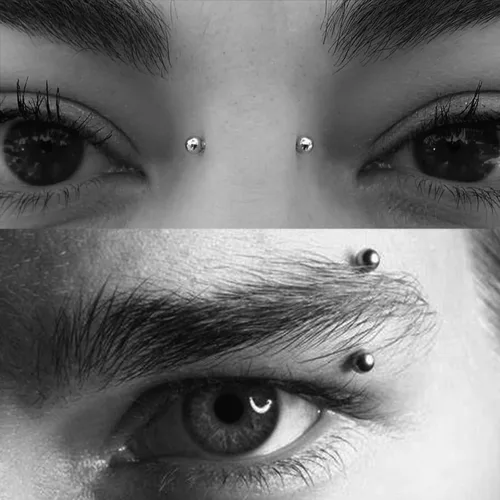 Vista 5 de MODRSA Rook - Piercing para mujer, aretes para cejas, acero quirúrgico, joyería vertical para labret de 0.63 onzas, 0.49 oz, barra curvada, Snug